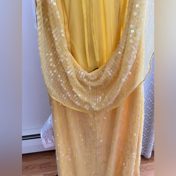 Mac Duggal Prom Long Formal Evening Gown Yellow Sunshine 93718 Size 8 - Picture 10 of 12